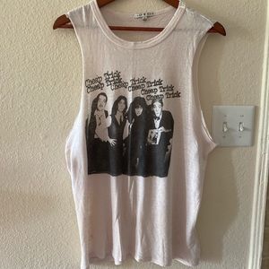 Junk food distressed Cheap Trick muscle t shirt